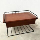 Wall-Mounted Nightstand – Mid-Century Teak