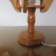 Scandinavian lamp, wire and wood, 60s 70s