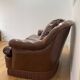Chesterfield leather sofa with fringes