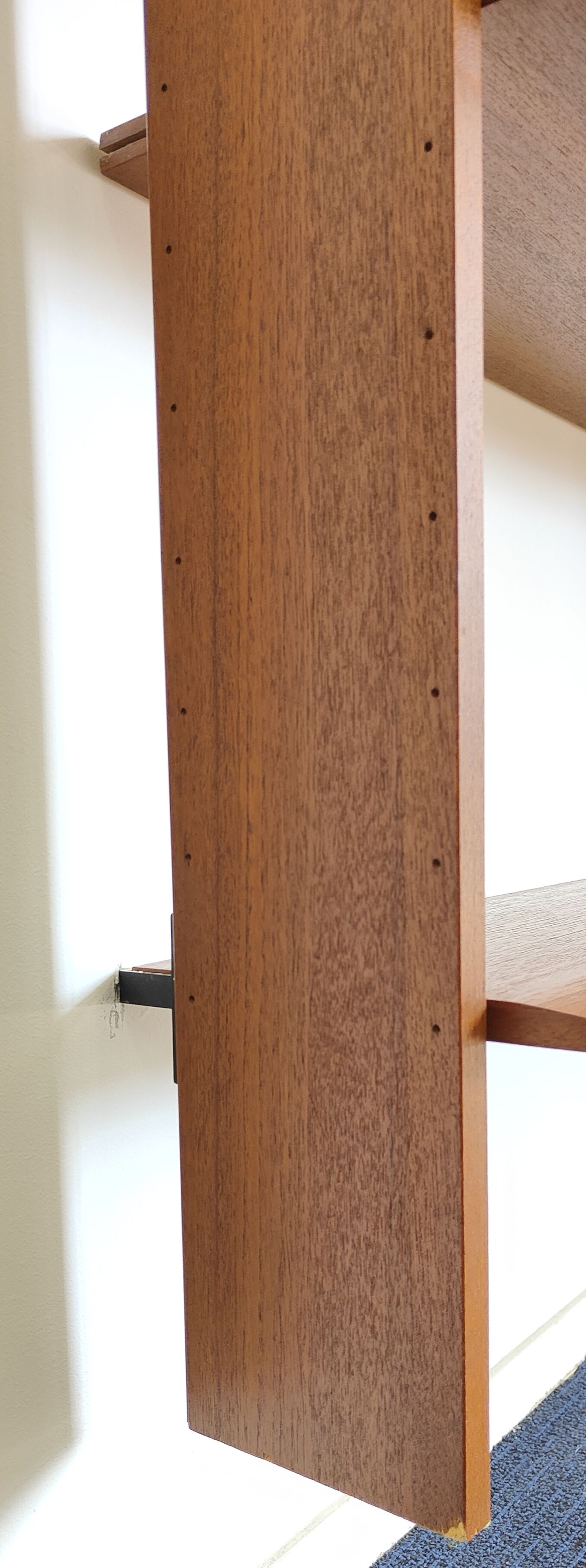 Mid-century vintage library wall shelf