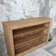 Open wooden chest of drawers