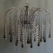 Lustre cascade en verre de Murano italien 1960
