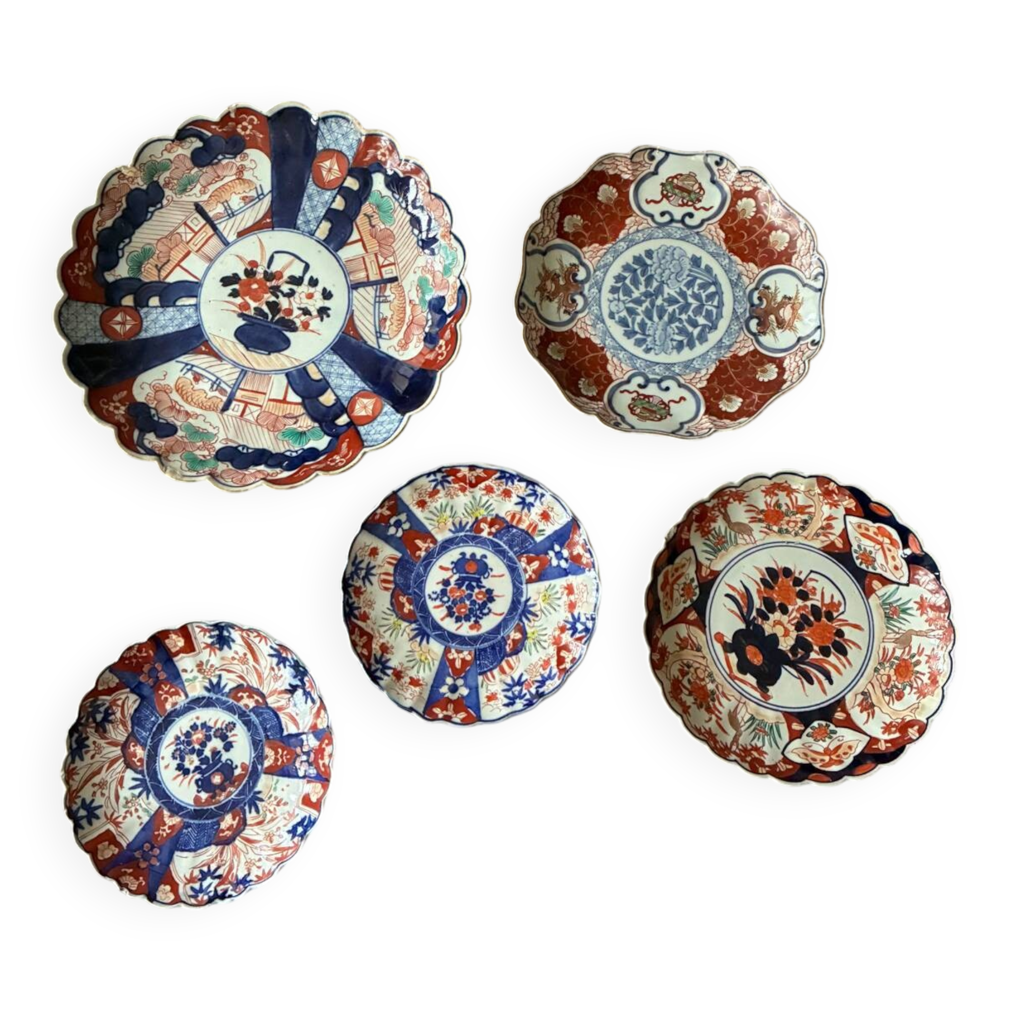 Set of Imari dishes and plates Japan 19th century