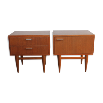 Paire de chevets scandinaves des années 60