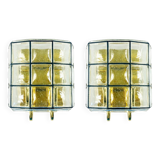 Pair of Mid-Century Glass Wall Lights/Sconces from Limburg, Germany, 1960s