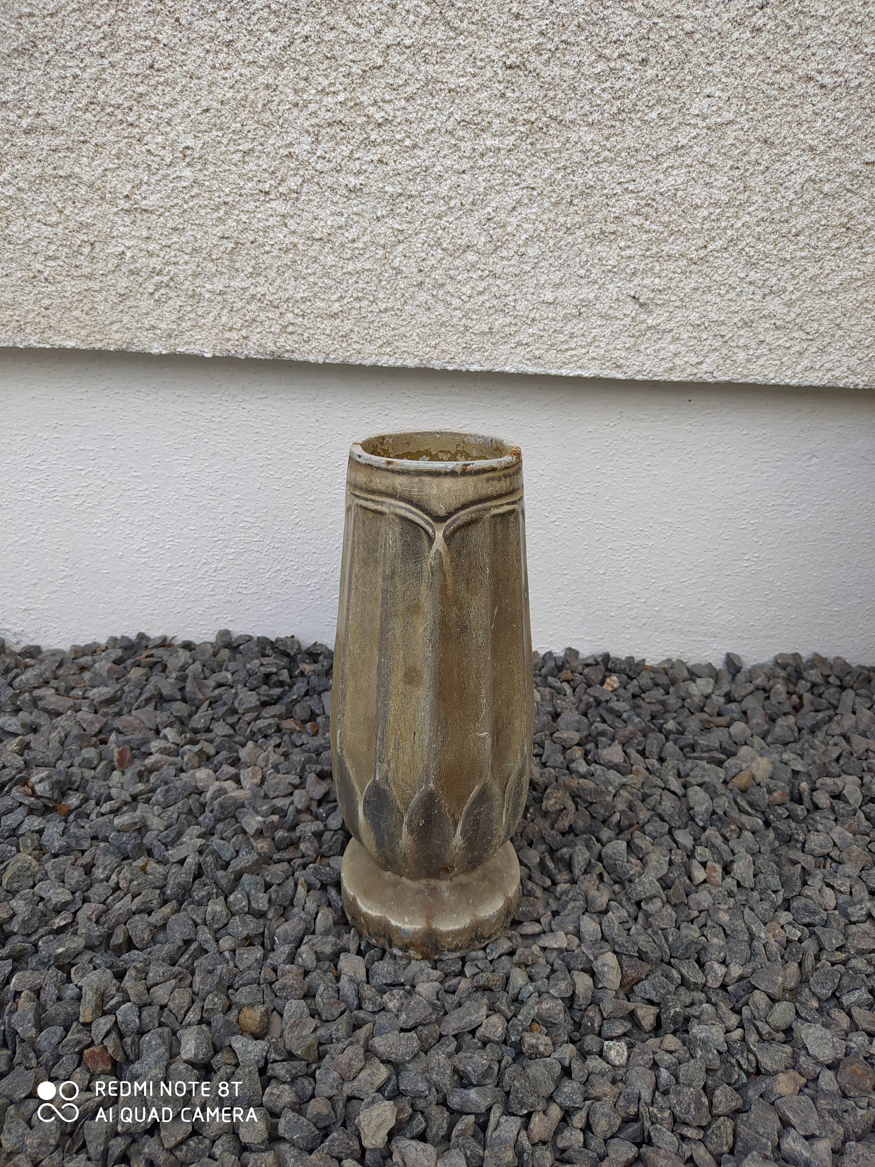 Old vintage cast iron vase