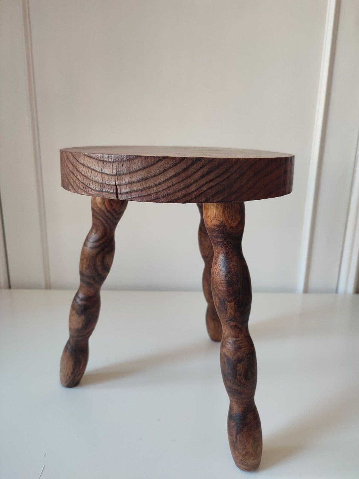 Wood tripod stool