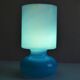 Ikea Lykta lamp in vintage blue opaline glass from the 1980s.