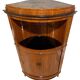 Biedermeier Corner Cabinet, Cherry Veneer, Ebony Inlay, South Germany circa 1820