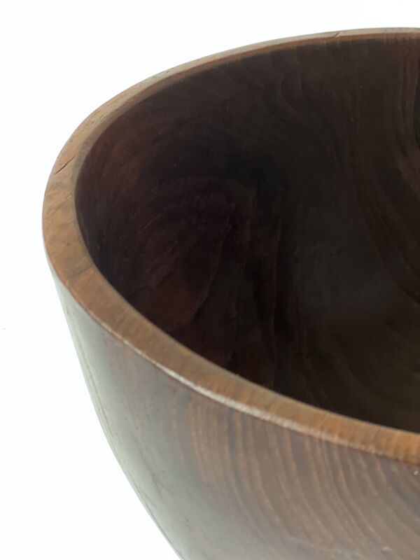 Grand saladier / corbeille scandinave en teck véritable 1970