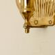 Pair of vintage brass shell scallop sconces