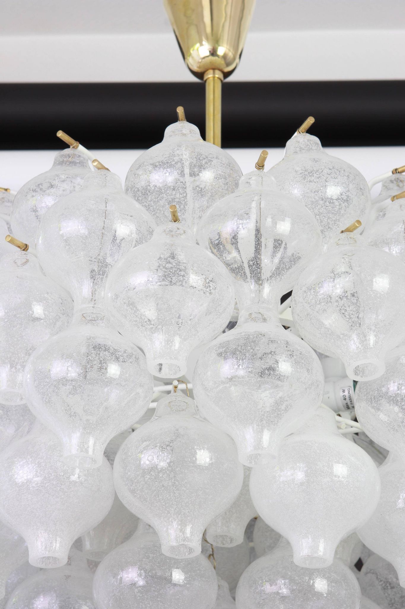 Glass Tulipan chandelier by Kalmar, Austria, 1960s