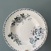 Set of 7 mismatched hollow plates Terre de Fer XIXth