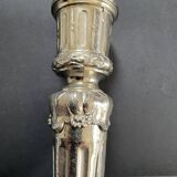 Antique silver-plated candlesticks in classic style