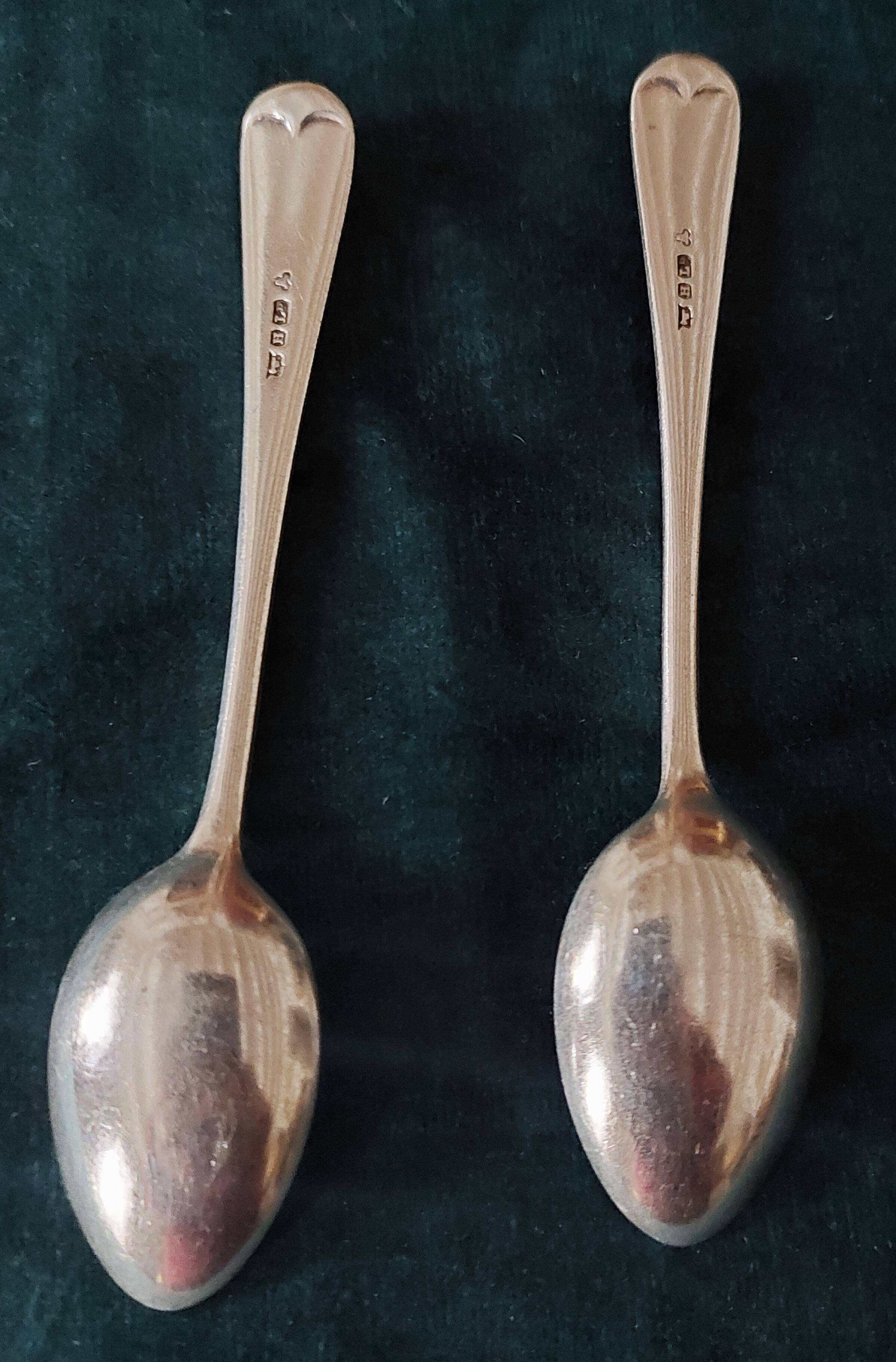 Pair of small silver-plated spoons