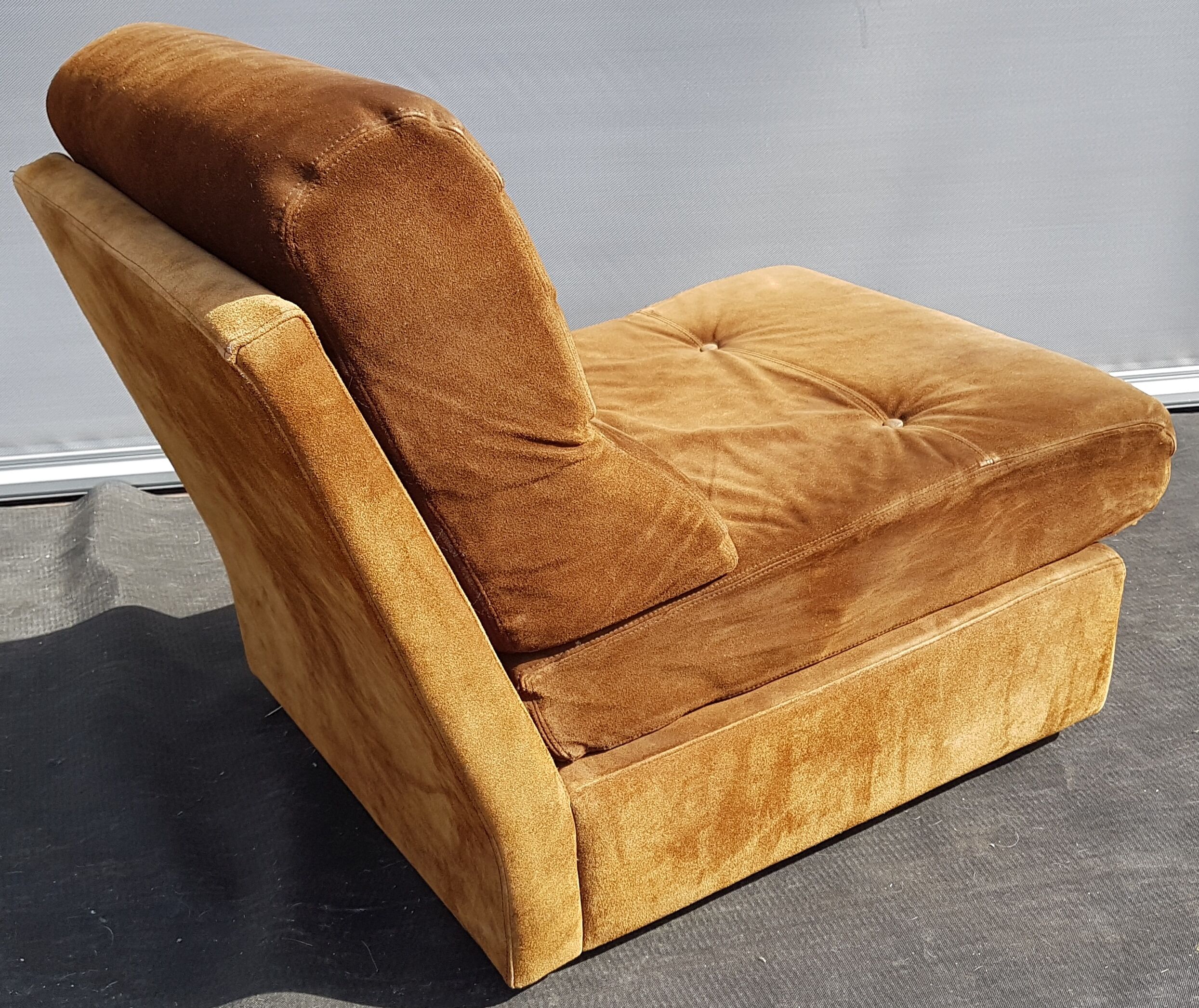Armchair Jacques Charpentier chocolate skin