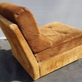 Armchair Jacques Charpentier chocolate skin