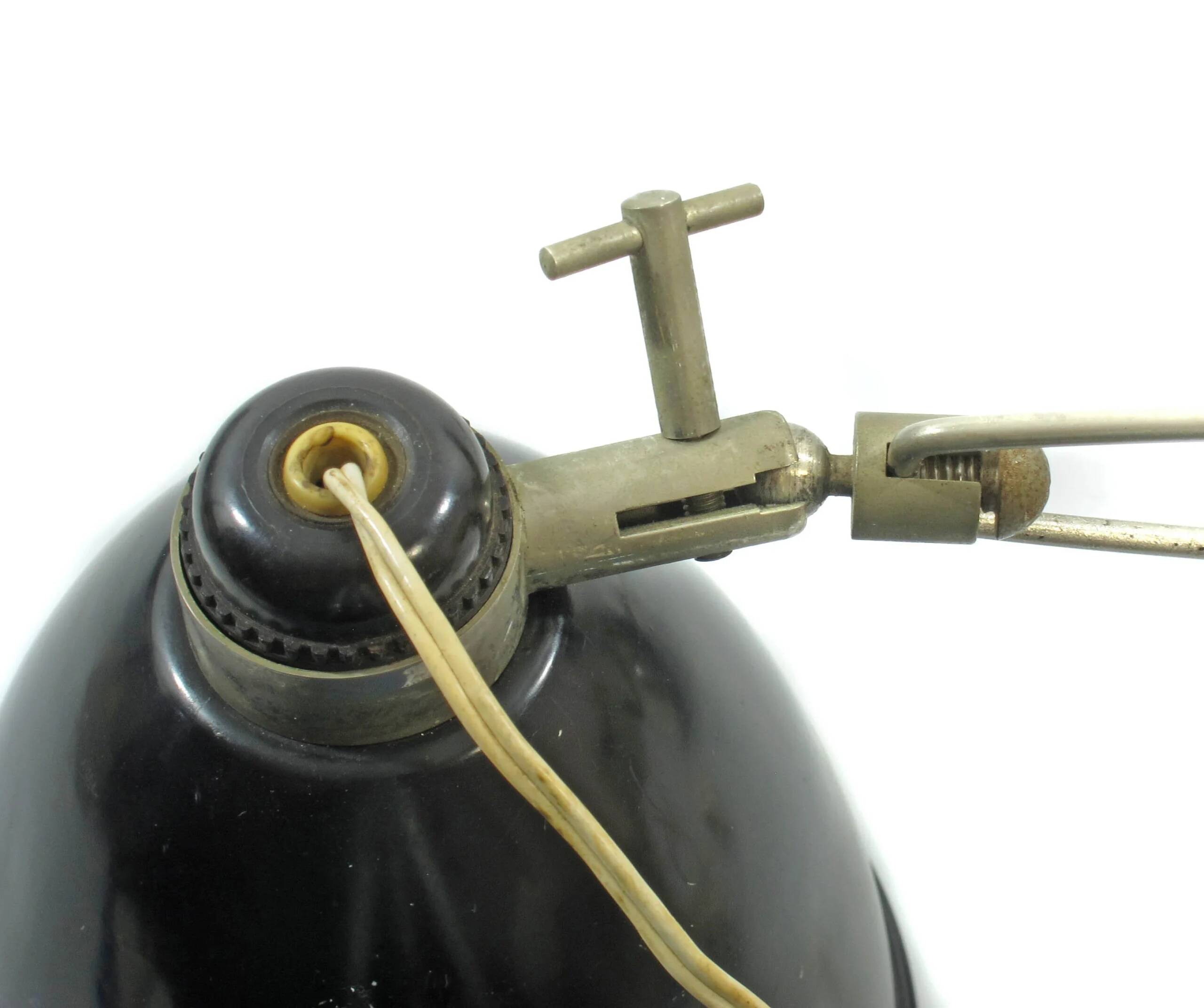 Set of two HALA clamp lamps from the 1950s, Dutch design.
