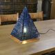 Table lamp in raw glass mosaic from the 70s