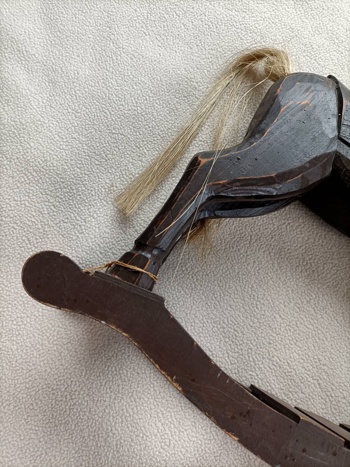 Retro wooden rocking horse