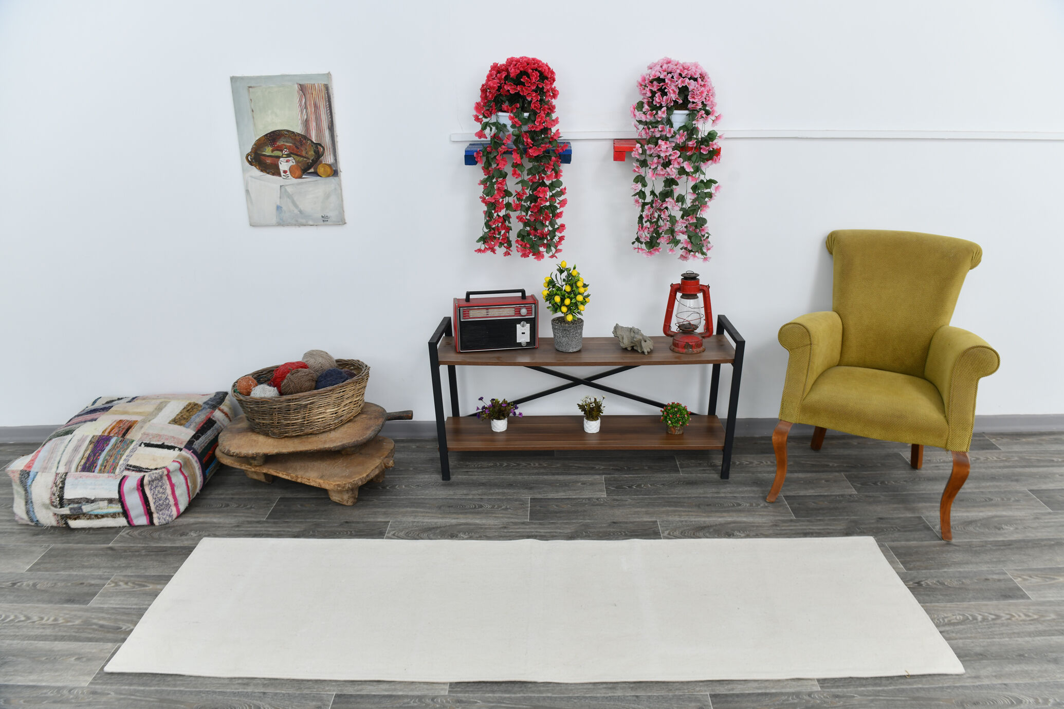 2x8 neutral beige hemp runner rug 66x240cm