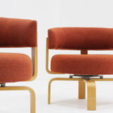 Set Fridene swivel armchairs by Carina Bengs for Ikea