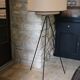 lampadaire tripode en jute
