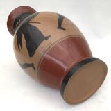 Reproduction of a Greek Attic-style black-figure vase depicting warriors