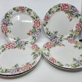 Rose Garden Plates Set by Showa Art Workshop Japan (Set of 6)