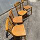 Set of 4 honey-colored bistro chairs