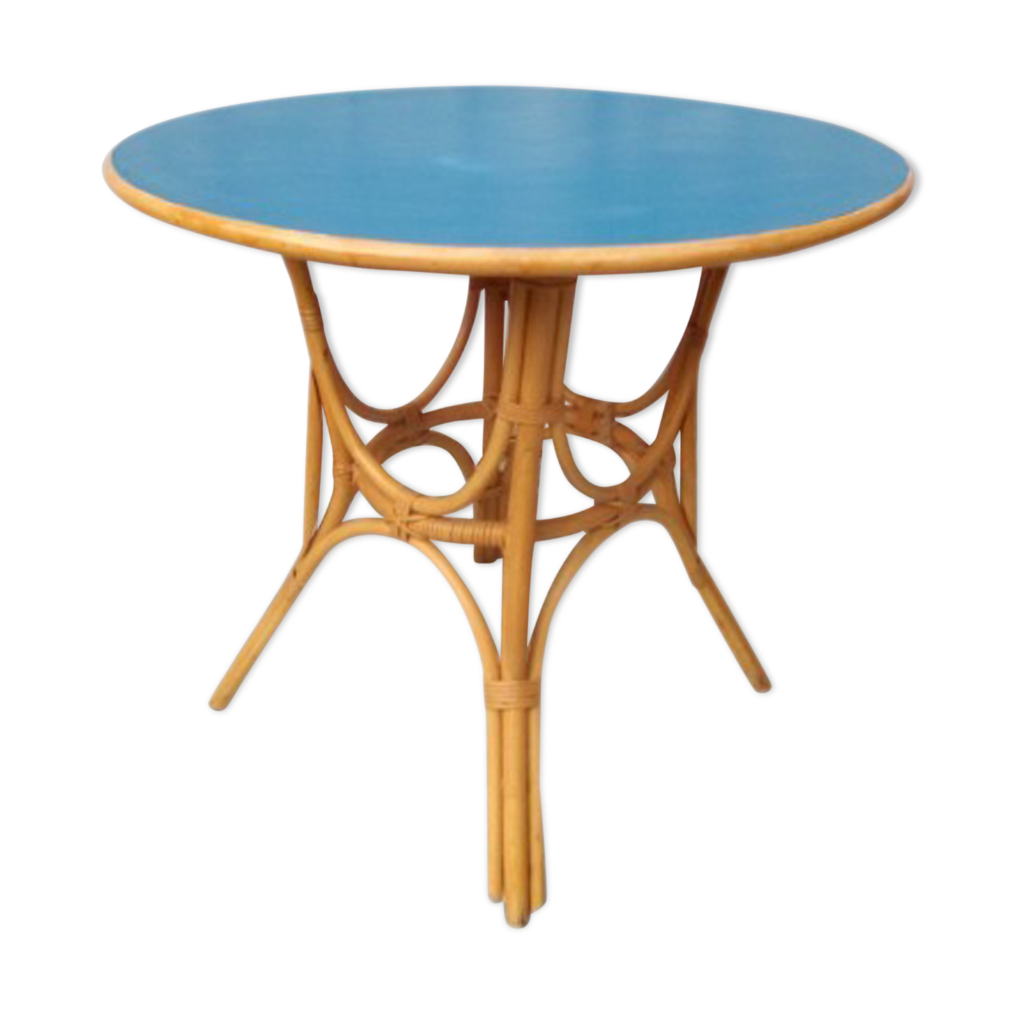 Rattan table 60s