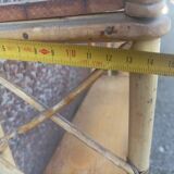 Pair of wall shelves vintage in rattan bamboo wicker