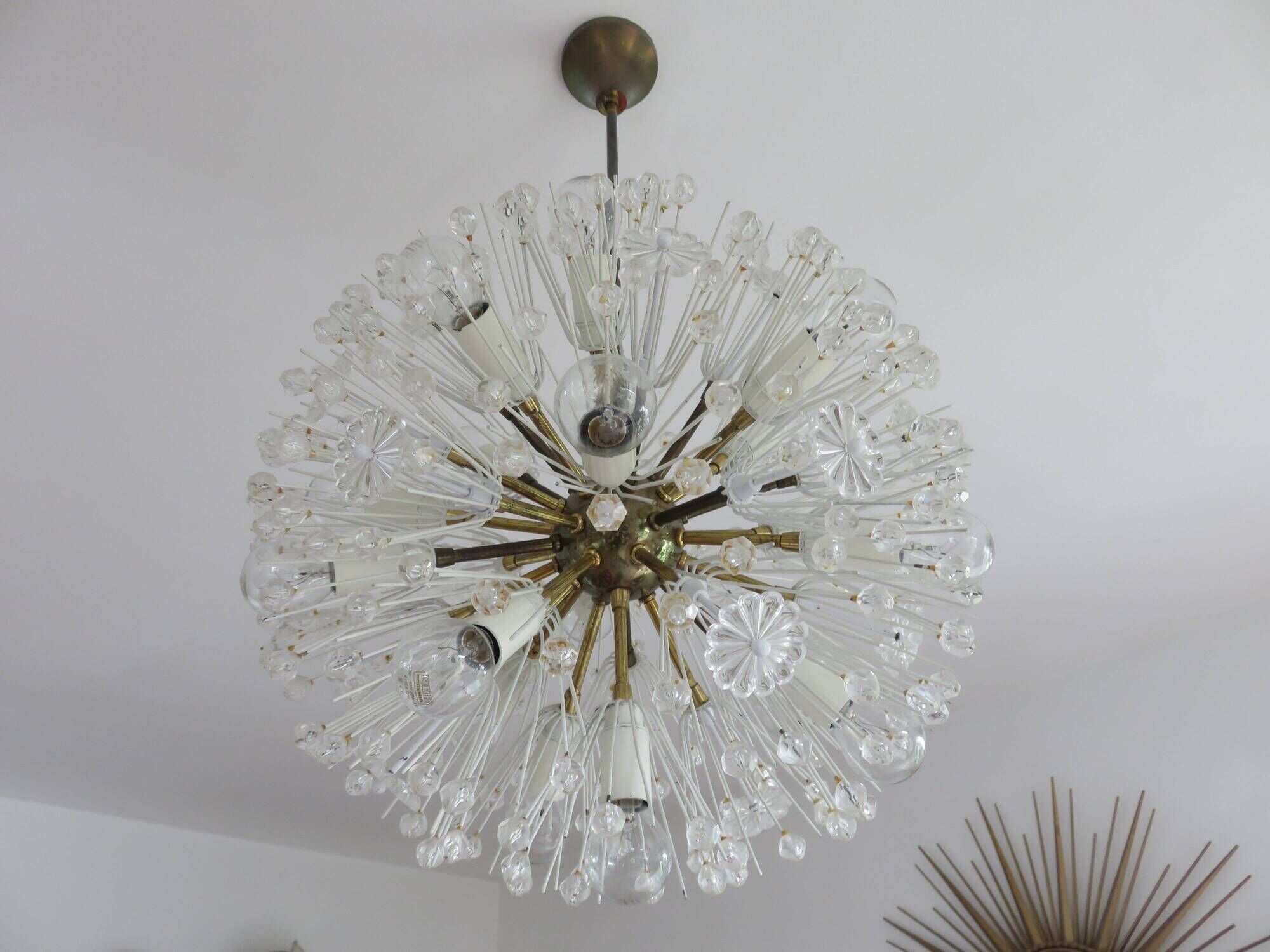 snowball, Dandelion, 17 lights, Emil Stejnar for Rupert Nikoll, Austria 50s
