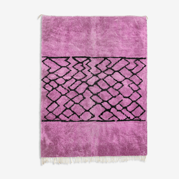 Tapis marocain moderne rose