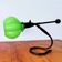 Modernist green cased glass and brass articulated table lamp
