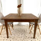 Table vintage en bois brut