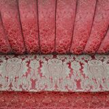 Mid-Century red and gold three-seater sofa by Paolo Buffa, Italy, 50s