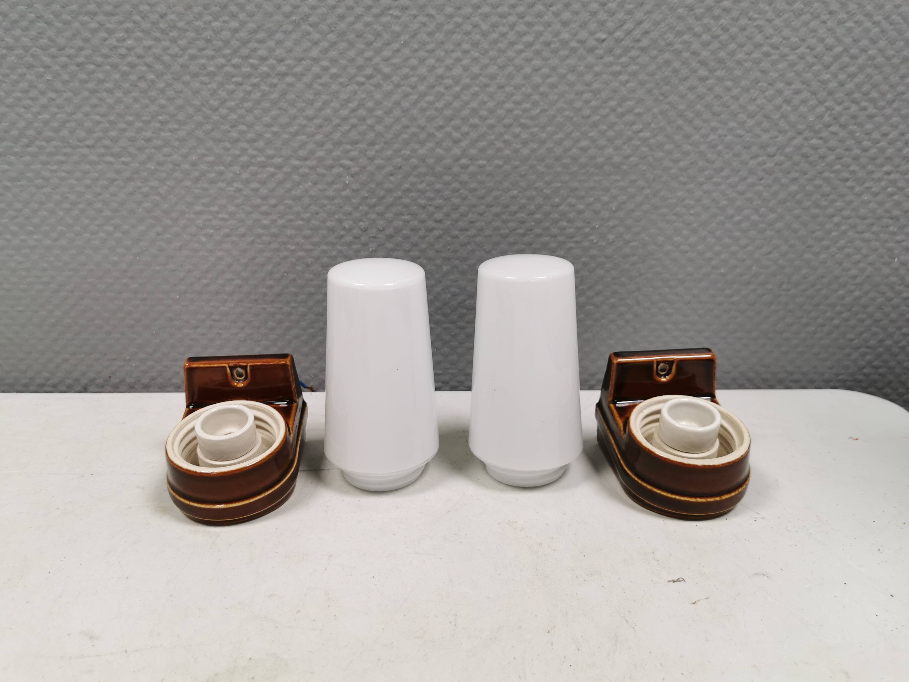 Ceramic bathroom lamp designed by Sigvard Bernadotte for Ifö Sweden 60-70s