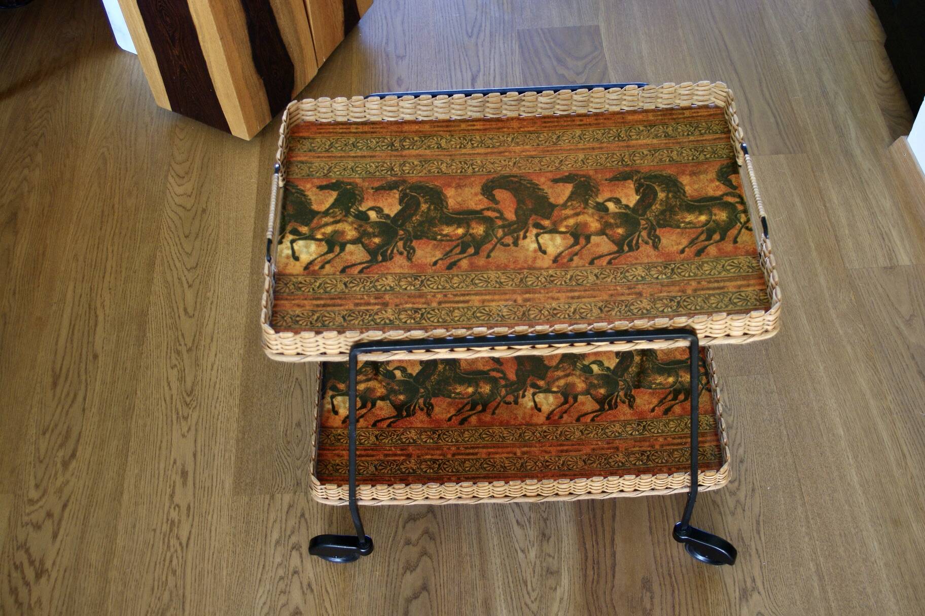 vintage rolling bar cart 1960