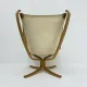 Falcon leather lounge chair by Sigurd Ressel for Vatne Møbler, 1970s