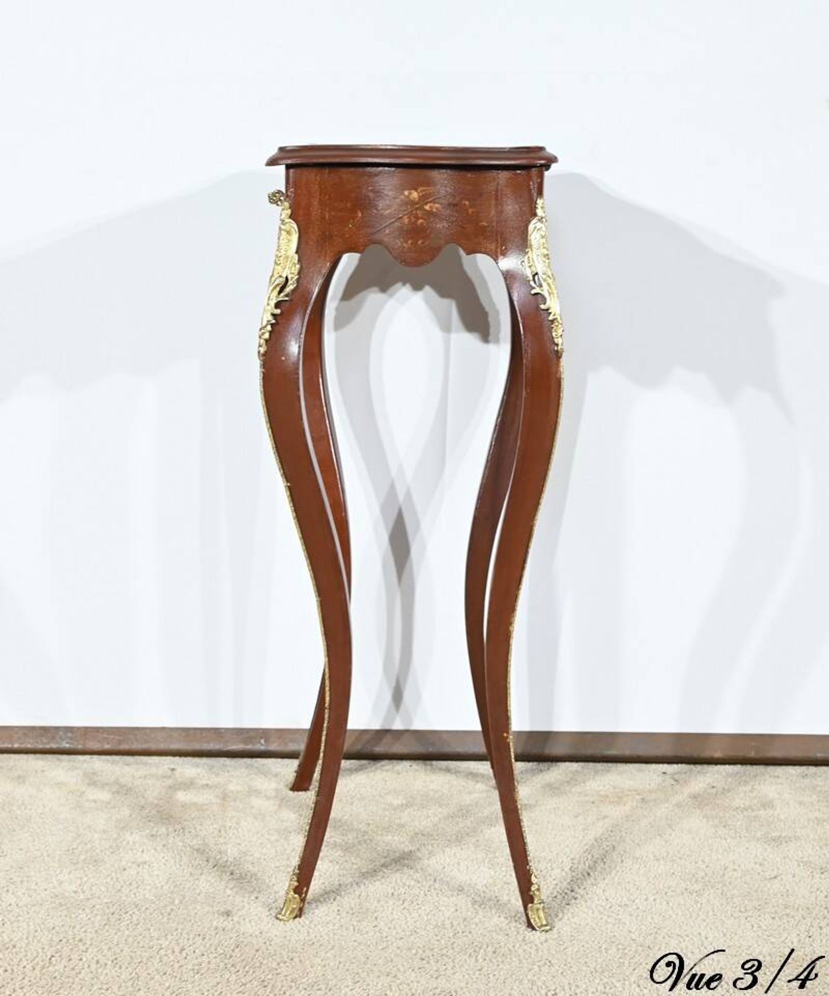 Small Table in Lacquered Wood, Louis XV Style – Late 19th Century
