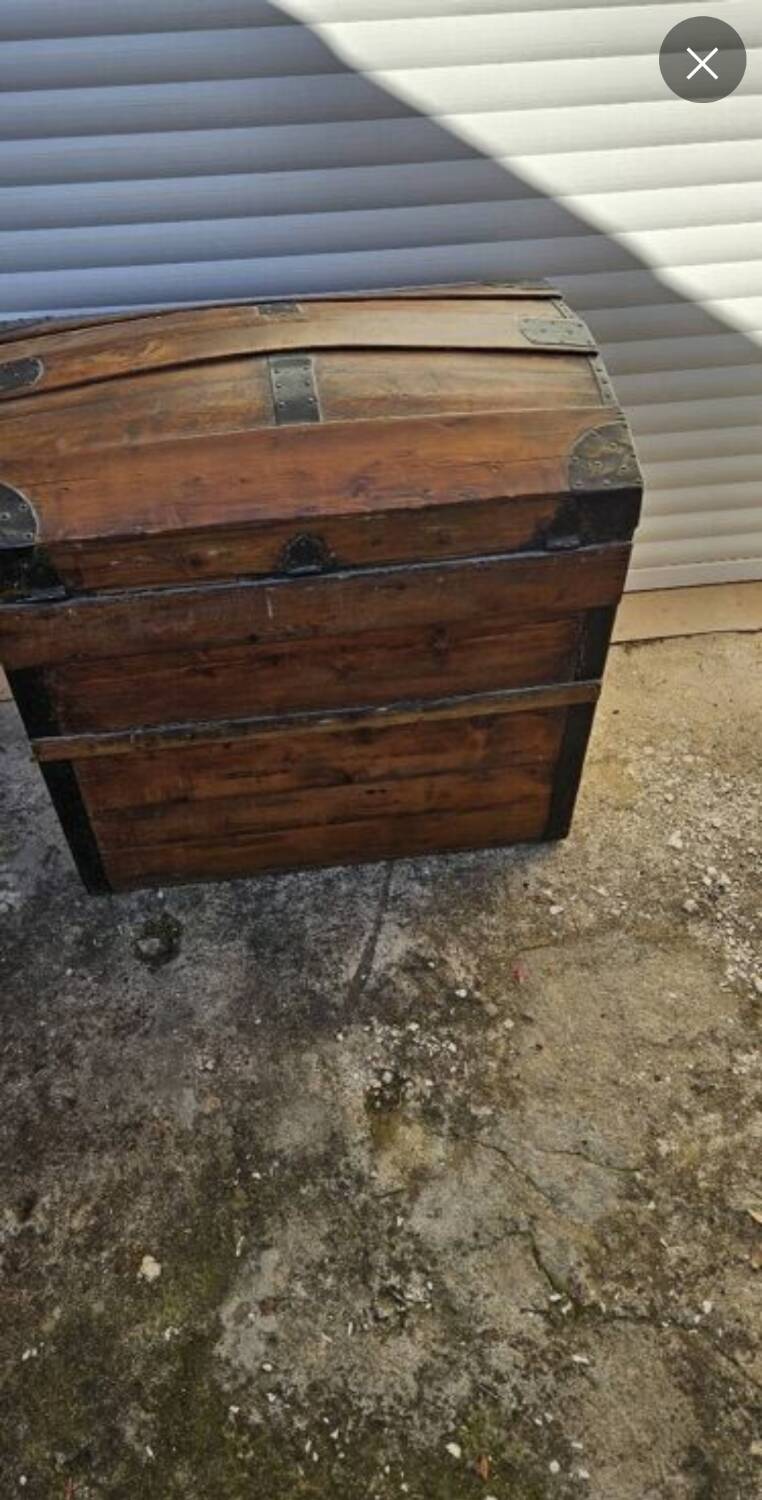 Vintage wooden trunk
