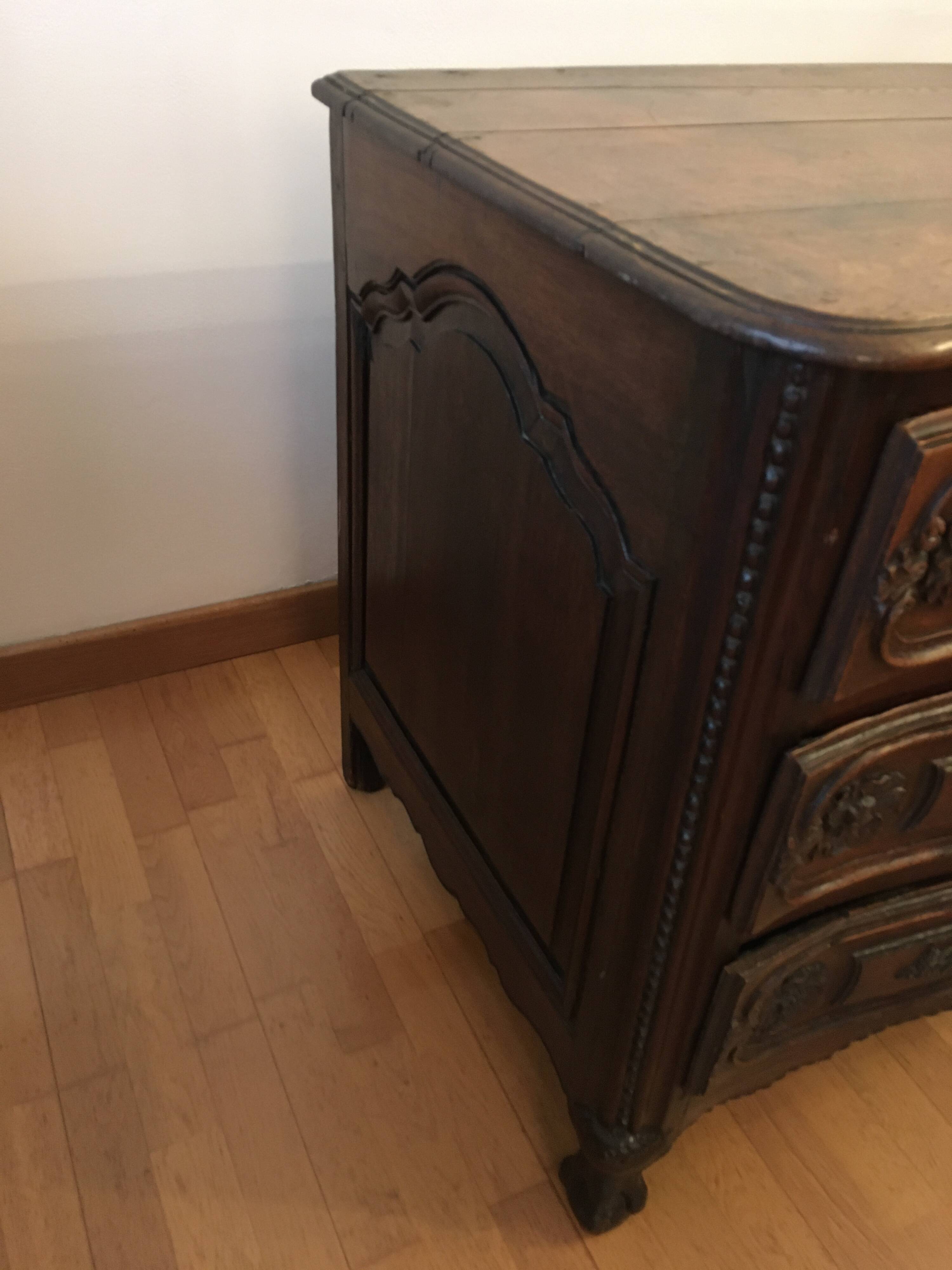18th century Louis XV style crossbow chest of drawers