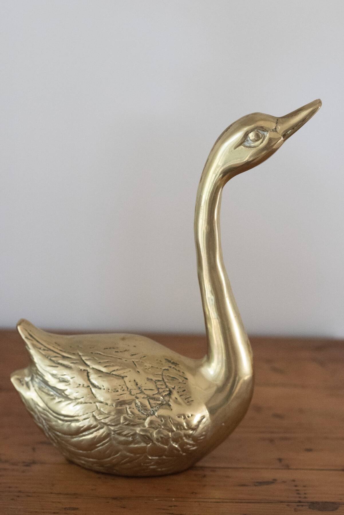 Vintage Brass Swan
