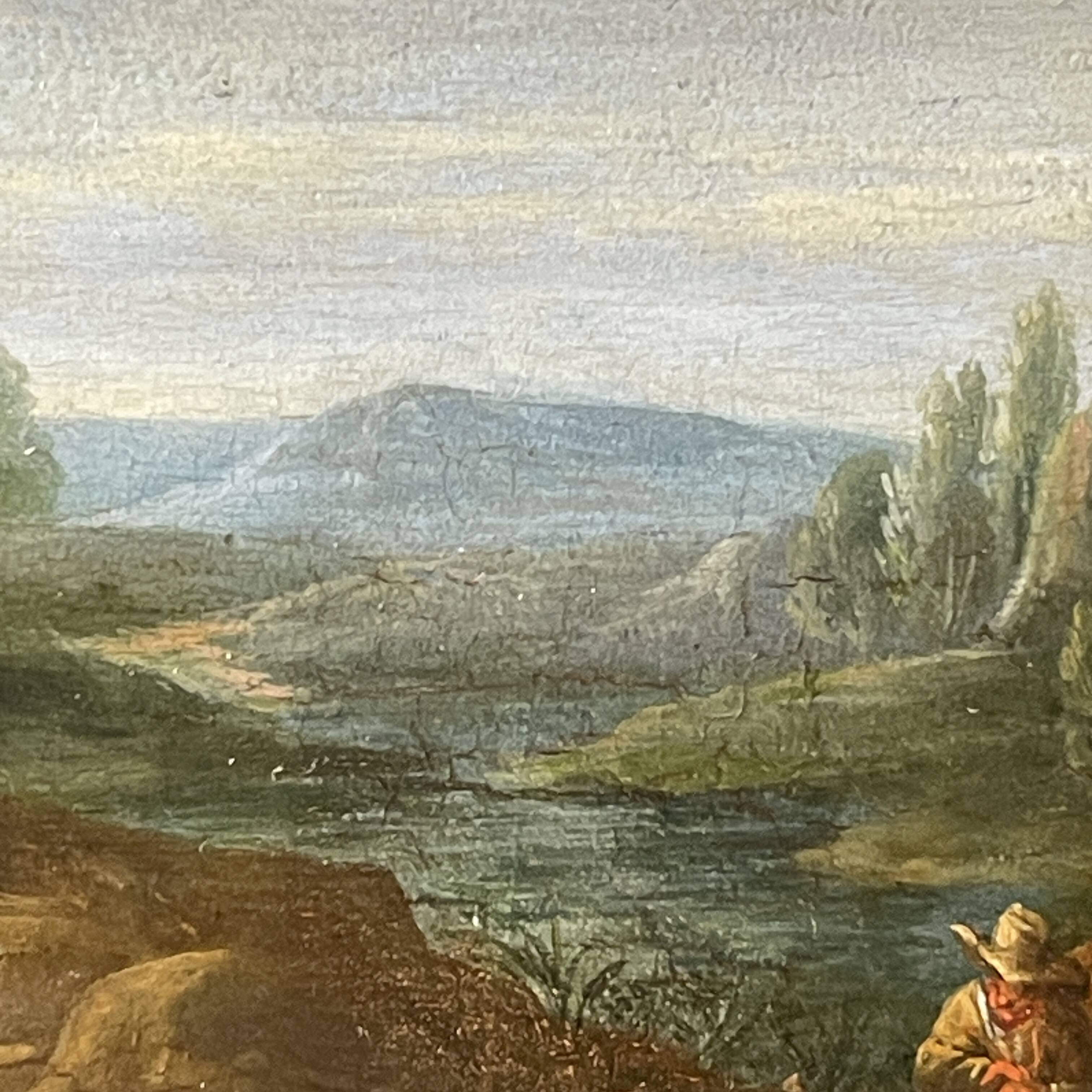 Pair of small paintings, Entourage of Jan Peeter Verdussen, oil on panel, 18th century