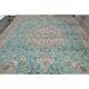 ❤1970s Vintage Persian Handmade Wool Cotton Blue Area Rug❤ 302x376