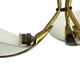 Vintage Italian brass and curved glass chandelier from 1950s
