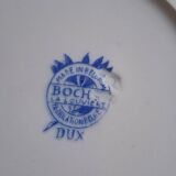 Set of 6 Dux blue soup plates Boch 1960