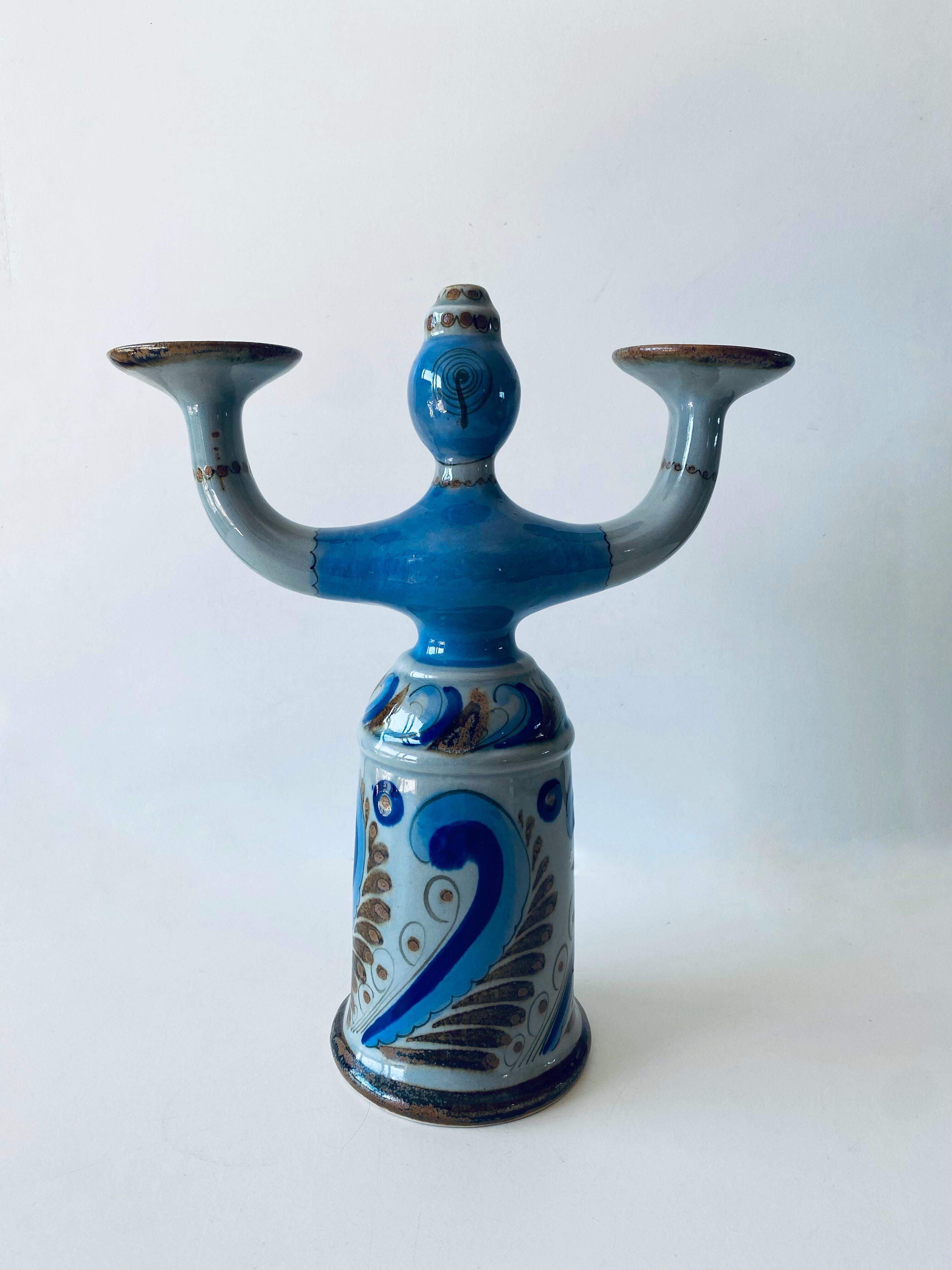 Mexican ceramic candle holder