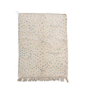 Tapis berbère pois bleu 165x230